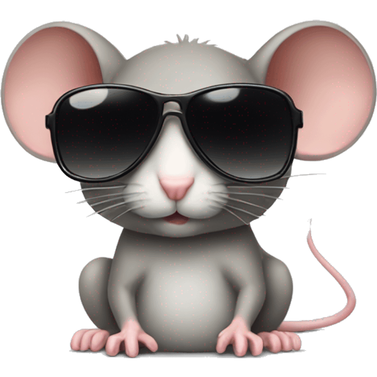 Mouse with sunglasses emoji