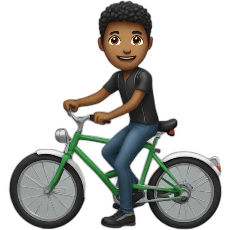 young man on bike emoji