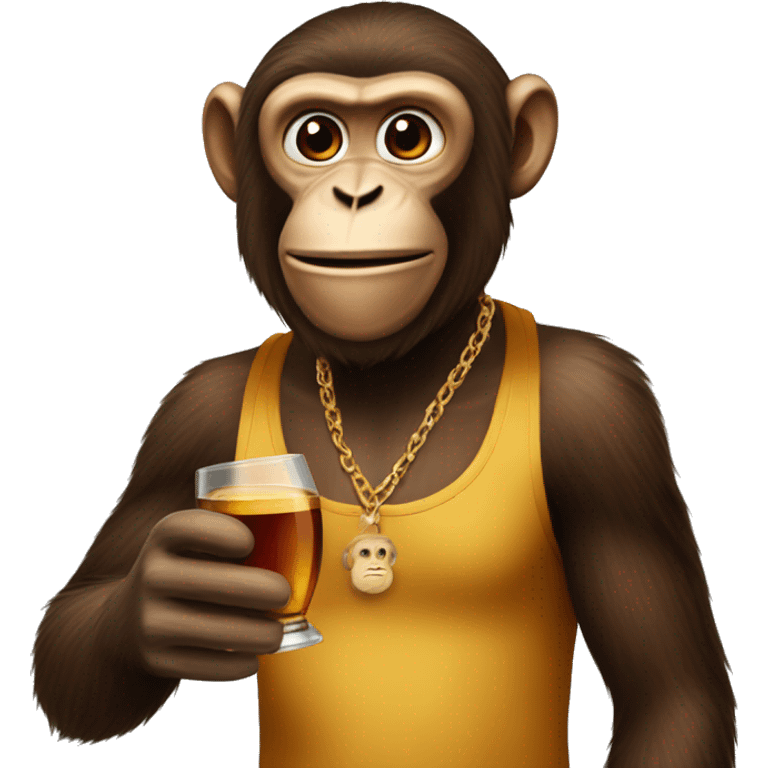 monkey with hennessy emoji