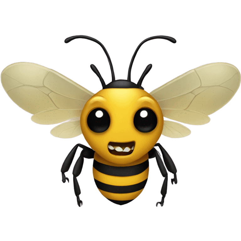 Freaky bee emoji