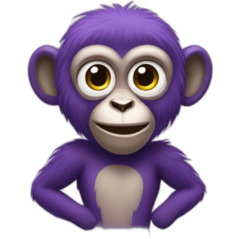 Purple monkey emoji