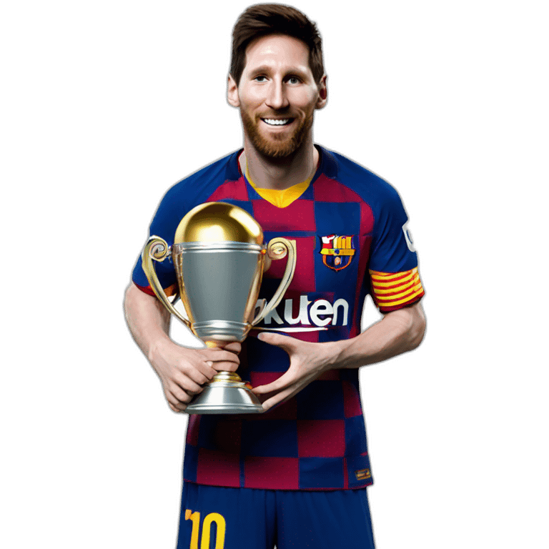 messi holding trophy emoji