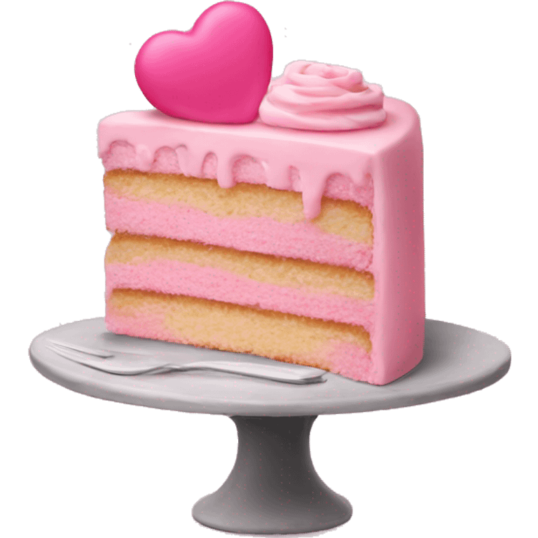 pink heart shaped cake emoji