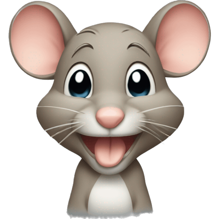 Mouse with smug smile emoji