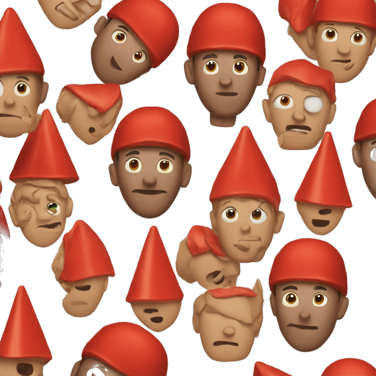 A man with red cone on his head  emoji