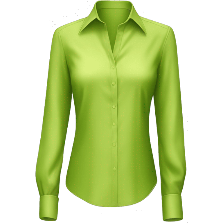 Realistic isolated lime green offset the shoulder blouse. emoji