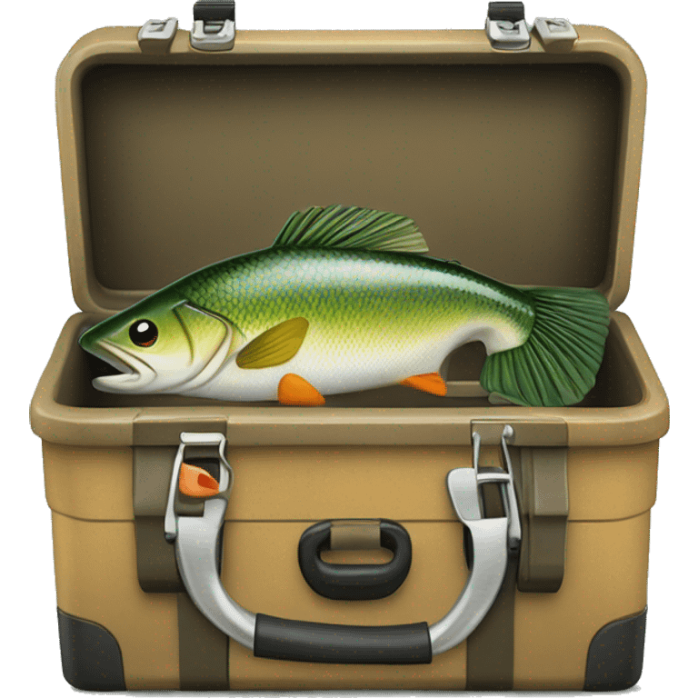 Realistic Fishing tackle box emoji