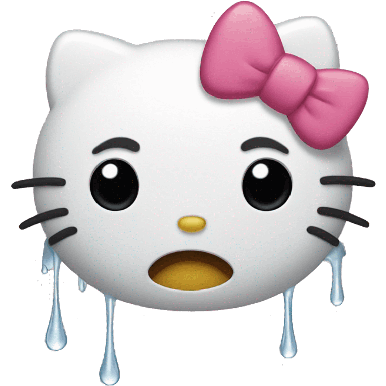 Hello kitty crying  emoji