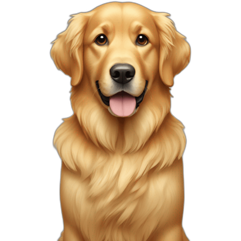 Perro golden retriever emoji