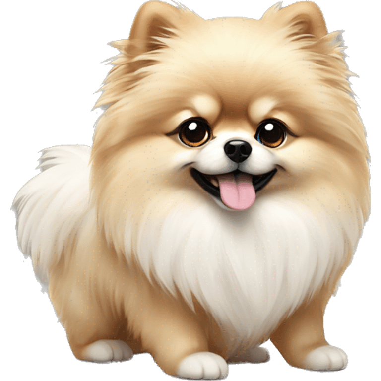 Marble fluffy Pomeranian emoji