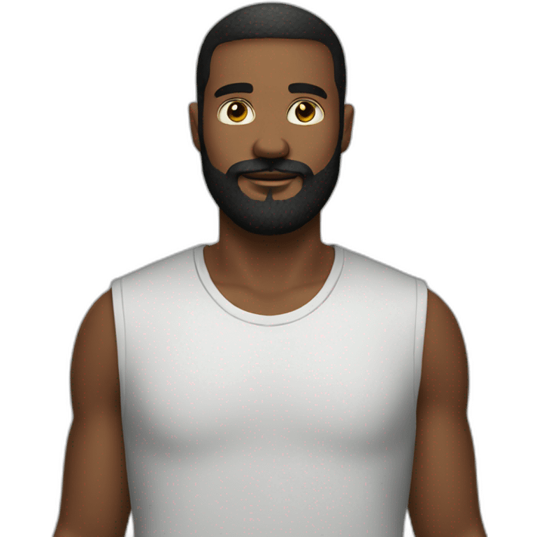 Man beard black emoji