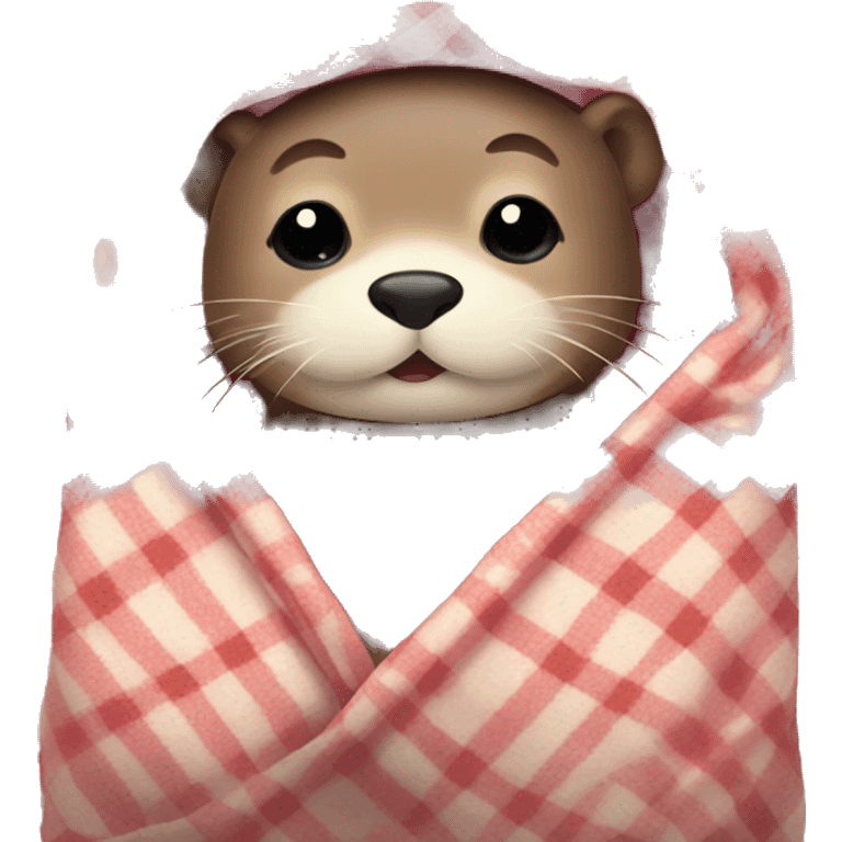 otter cozy in blanket emoji