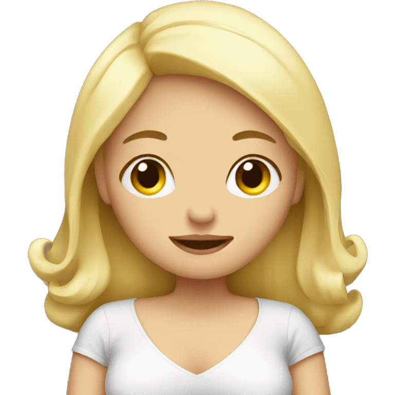 pregnant blond girl  emoji