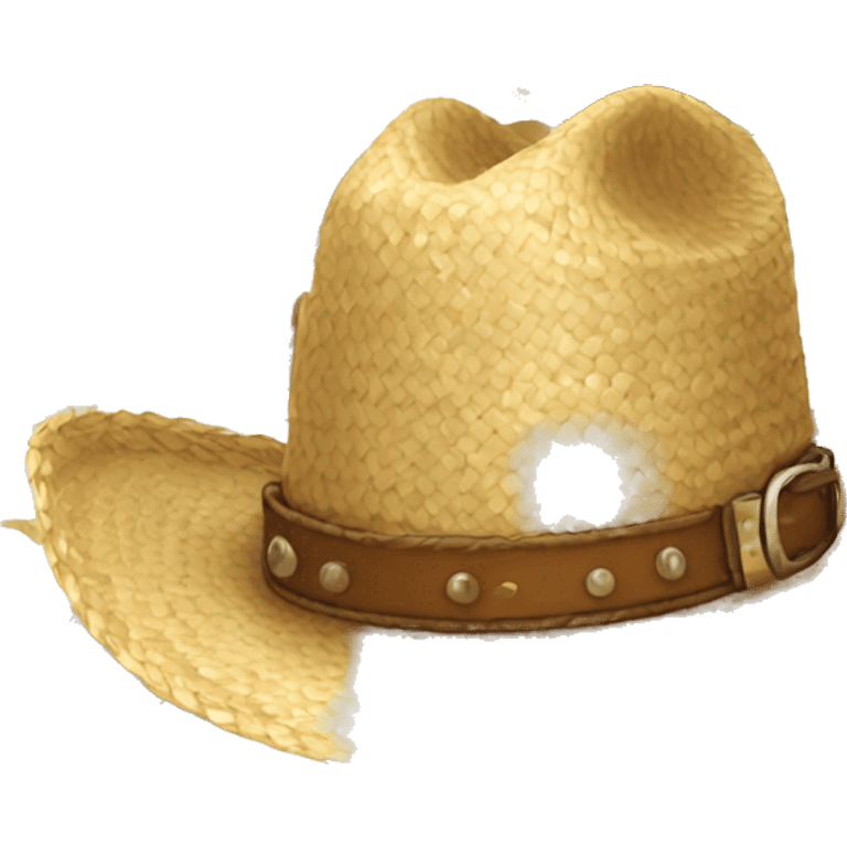 Straw cowboy hat emoji