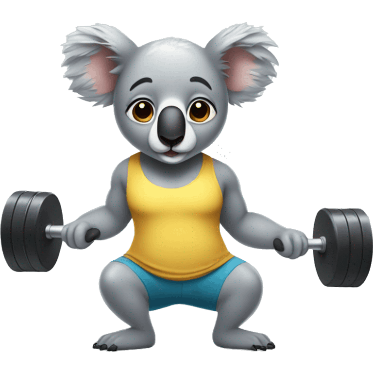 Koala at the gym emoji