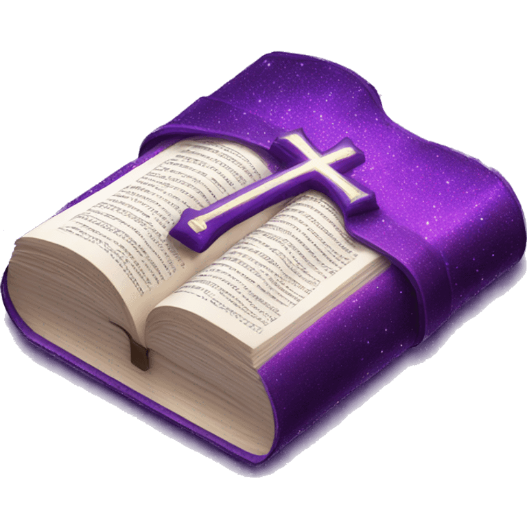 Purple sparkly bible  emoji