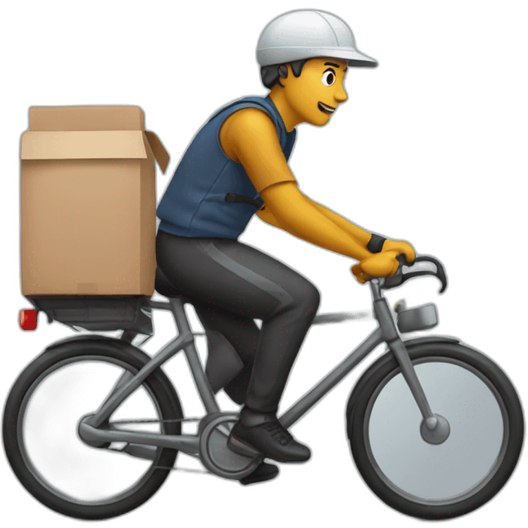 food delivery guy on a bicycle emoji