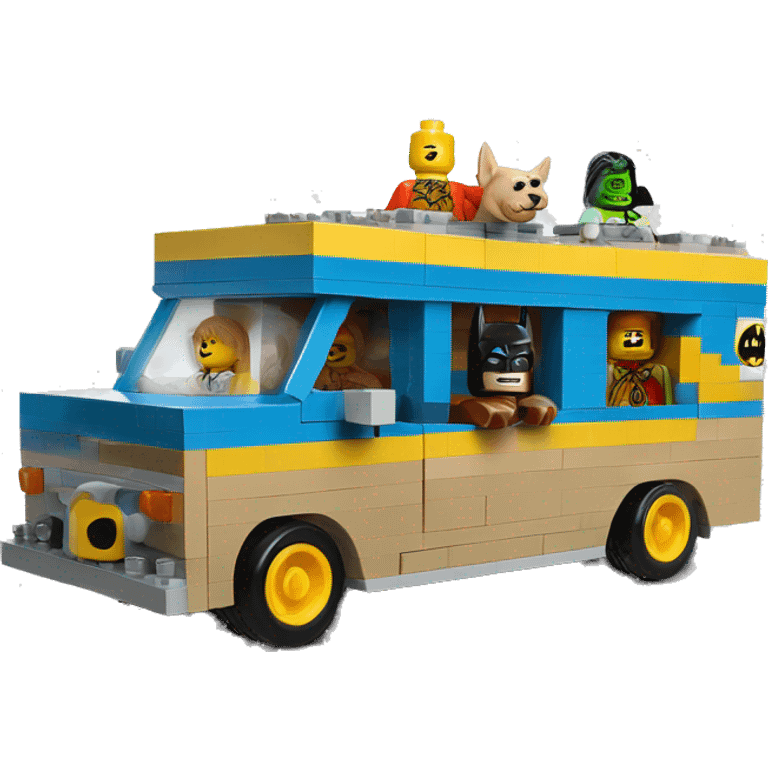 Lego Batman and Scooby 1965 caravan  emoji