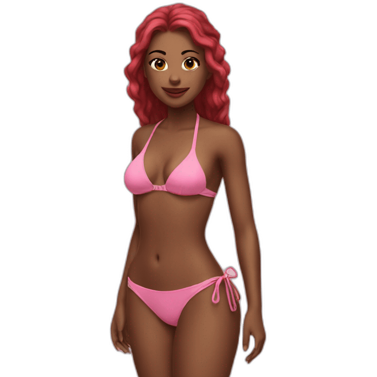 Girl bikini rose emoji