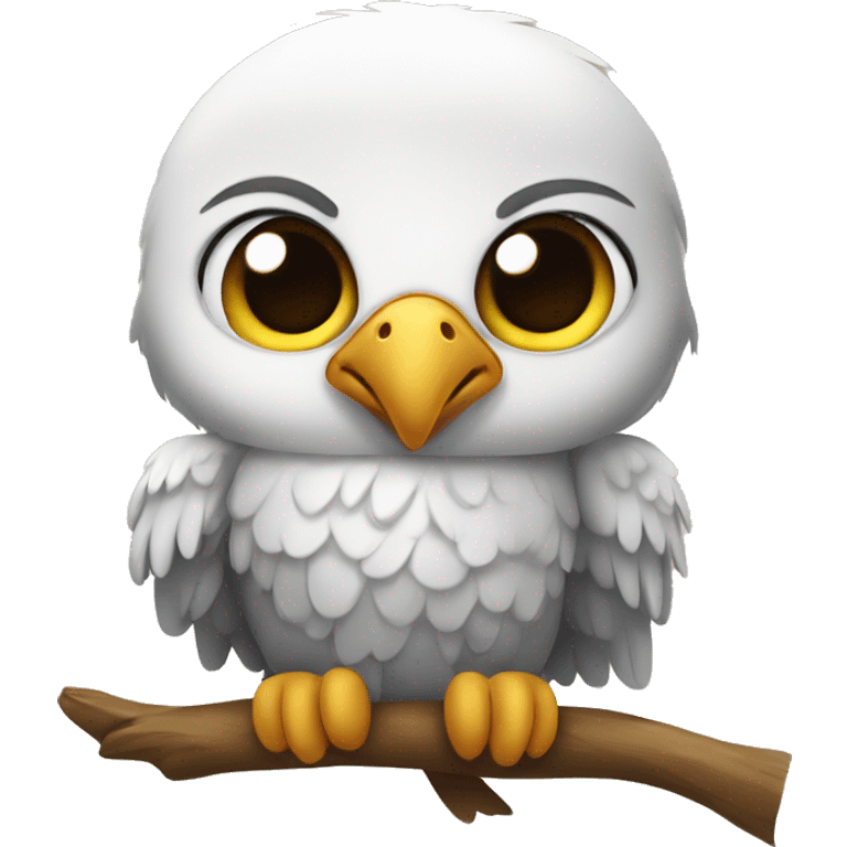 cute baby cartoon eagle emoji