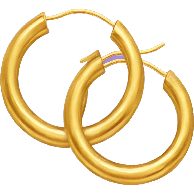 Gold hoop earrings emoji