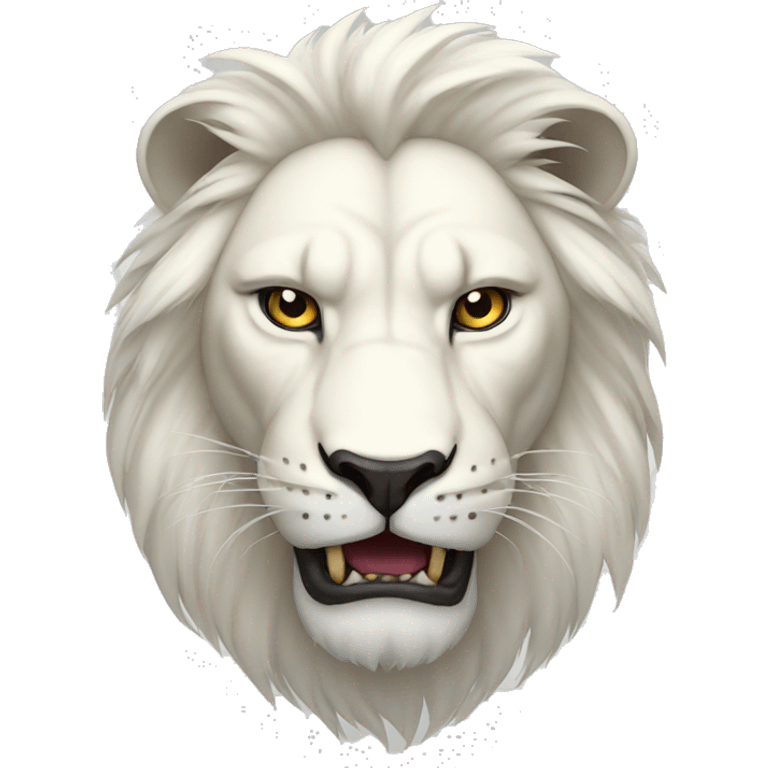 White lion angry emoji