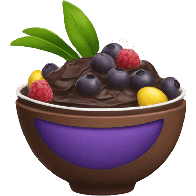 Acai chocolate bowl emoji