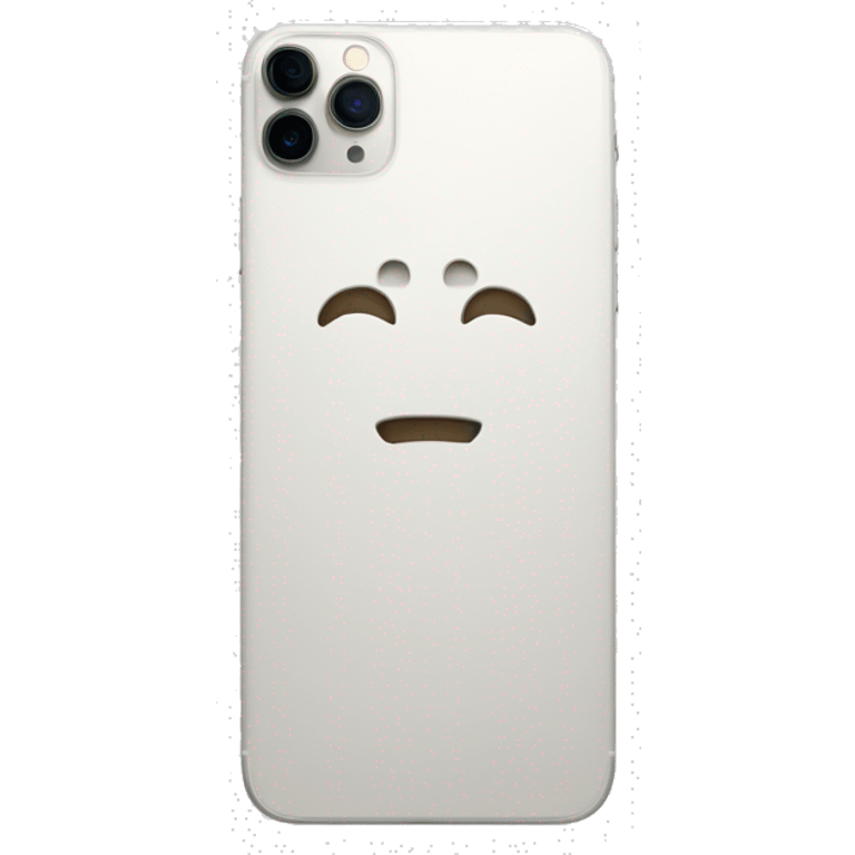 iPhone 16 pro max in white emoji