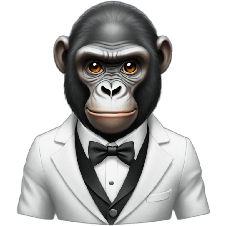 Gorilla wearing dinner jacket emoji