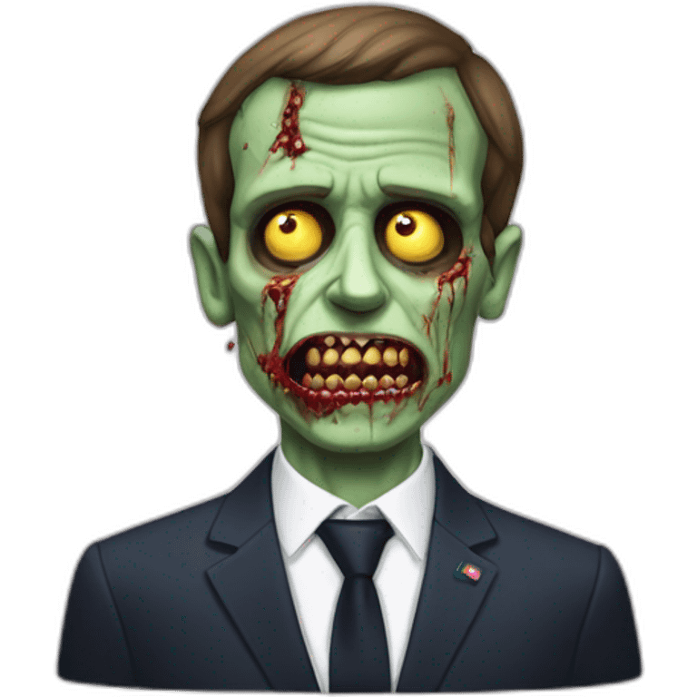 zombie macron cynical emoji