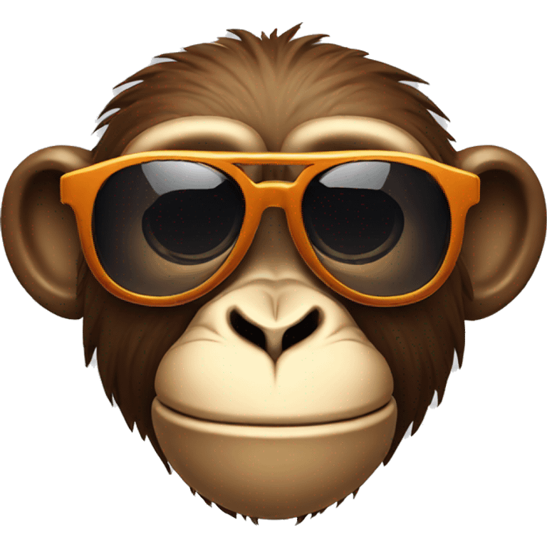 cool monkey head in sunglasses emoji