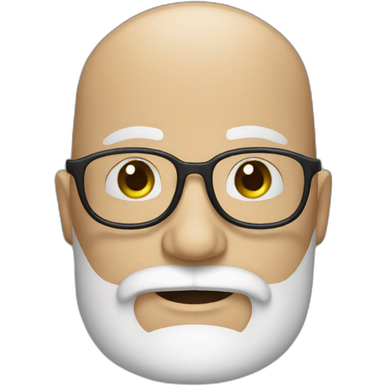 A bald man with glasses and a big white beard  emoji