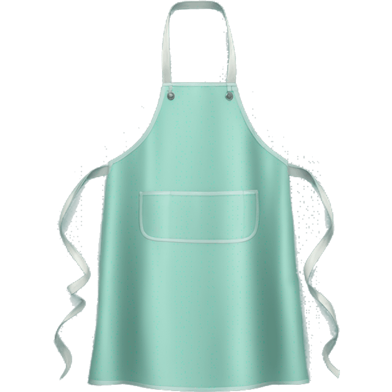 Realistic isolated light teal kitchen apron tied in the front. emoji