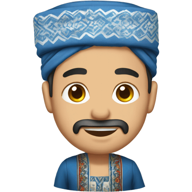 Uzbek guy with traditional clothes emoji