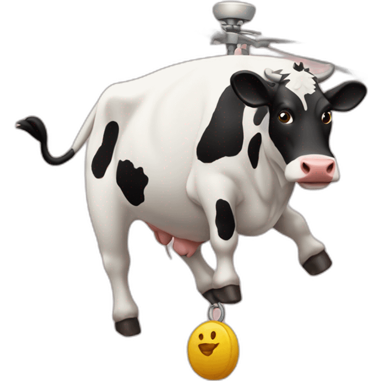 Cow-dangling-from-helicopter emoji