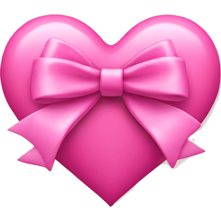 Pink heart with pink bow emoji