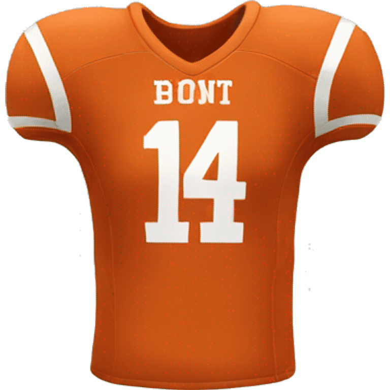 One burnt orange Football jersey emoji