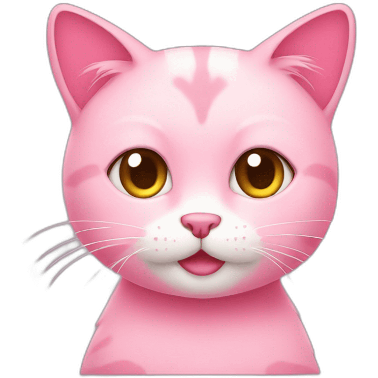 cute pink cat  emoji