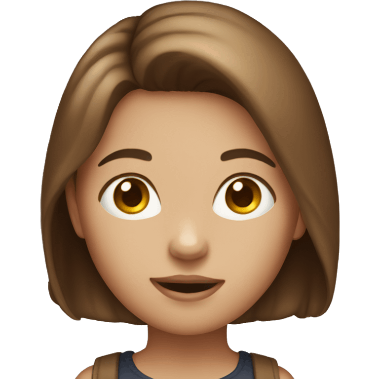 girl with balloon and brown hair emoji