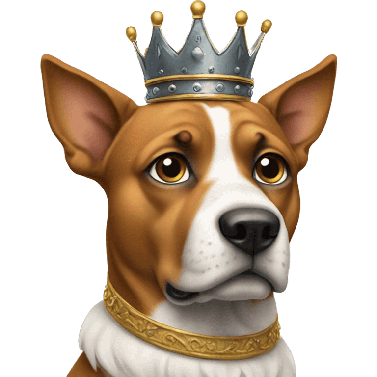 A dog has become a king emoji