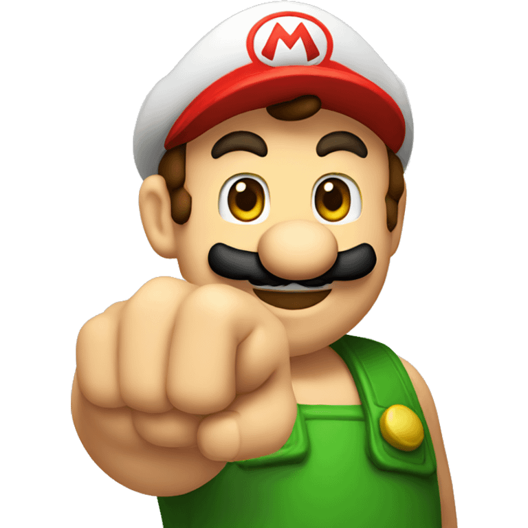 mario pointing index finger forward emoji