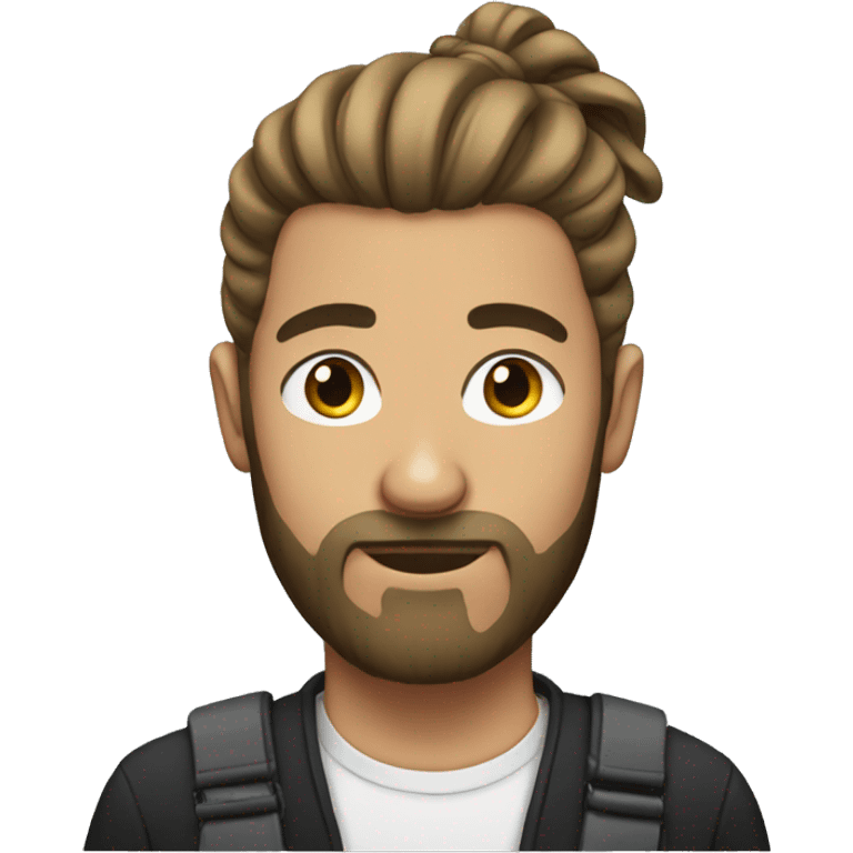 man with man bun and beard emoji