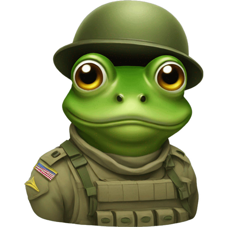 Military frog emoji