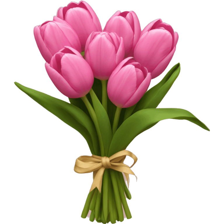 pink tulip bouquet emoji