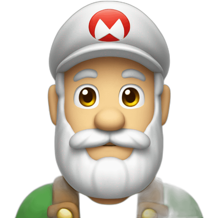 White bearded mario emoji