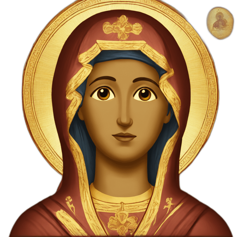 Orthodox Icon byzantin Theotokos emoji