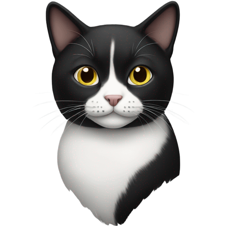 Black and white cat emoji