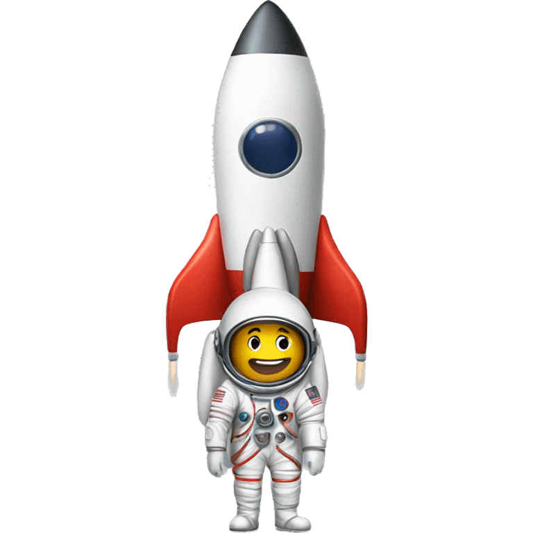 rocket with astronaut emoji