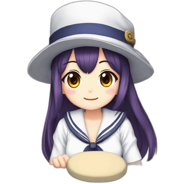 hanako toilet bound yokai hat sailor hat anime emoji