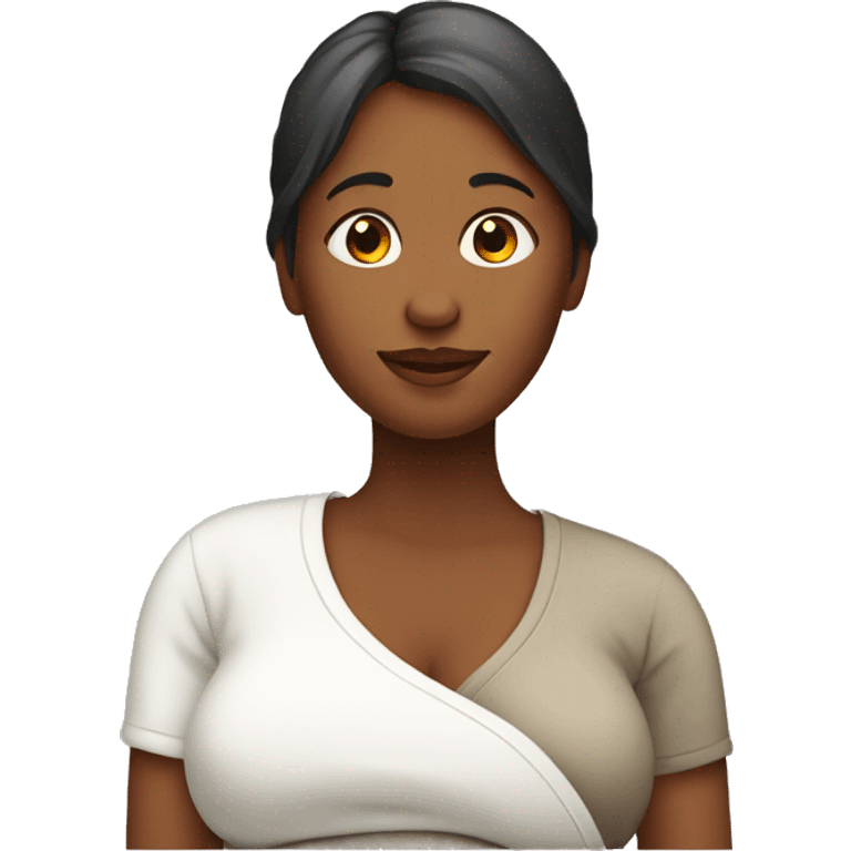 oblique pregnant woman emoji